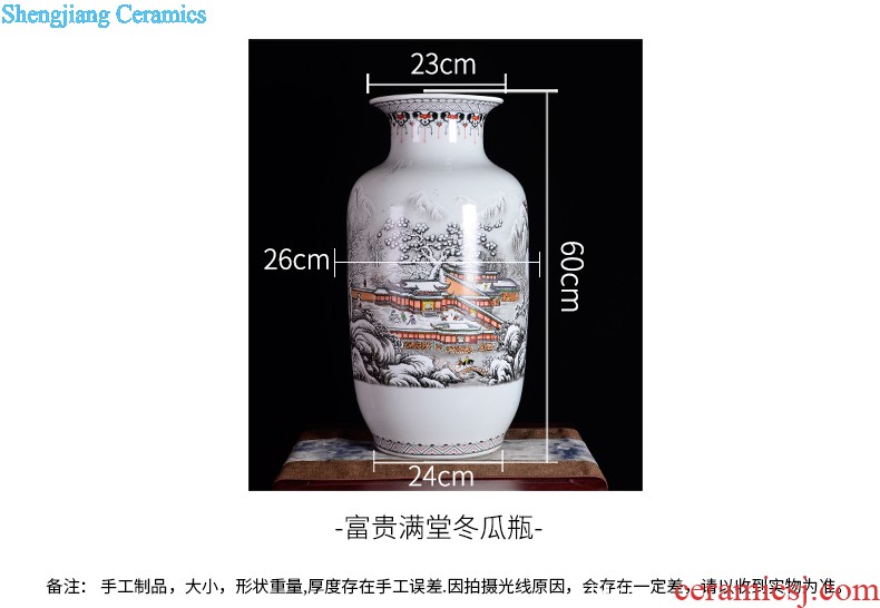 Jingdezhen ceramics hand carved vase li bai will be Chinese style porch decoration crafts are sitting room into the wine