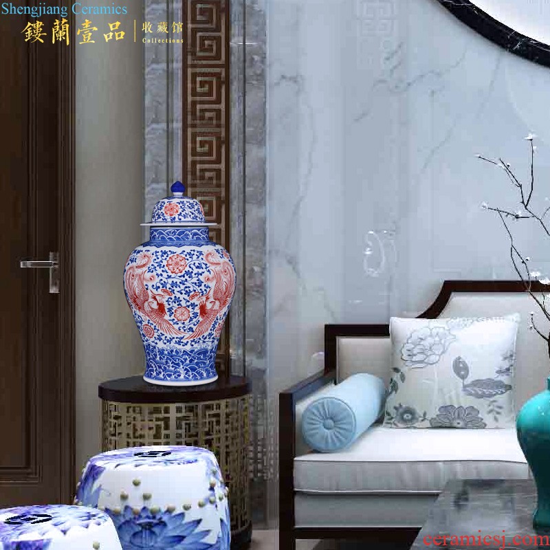 Jingdezhen ceramics imitation qing qianlong youligong sweet vase on the living room and home decoration collection furnishing articles