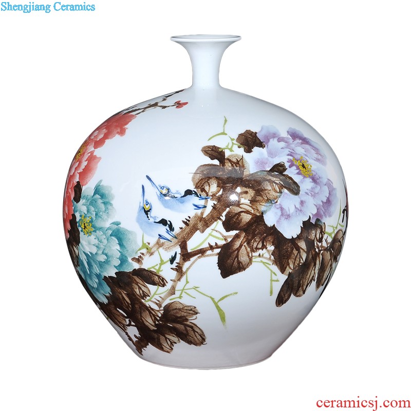 Jingdezhen ceramics vase antique blue-and-white large flower arranging new porch sitting room of Chinese style household act the role ofing is tasted furnishing articles