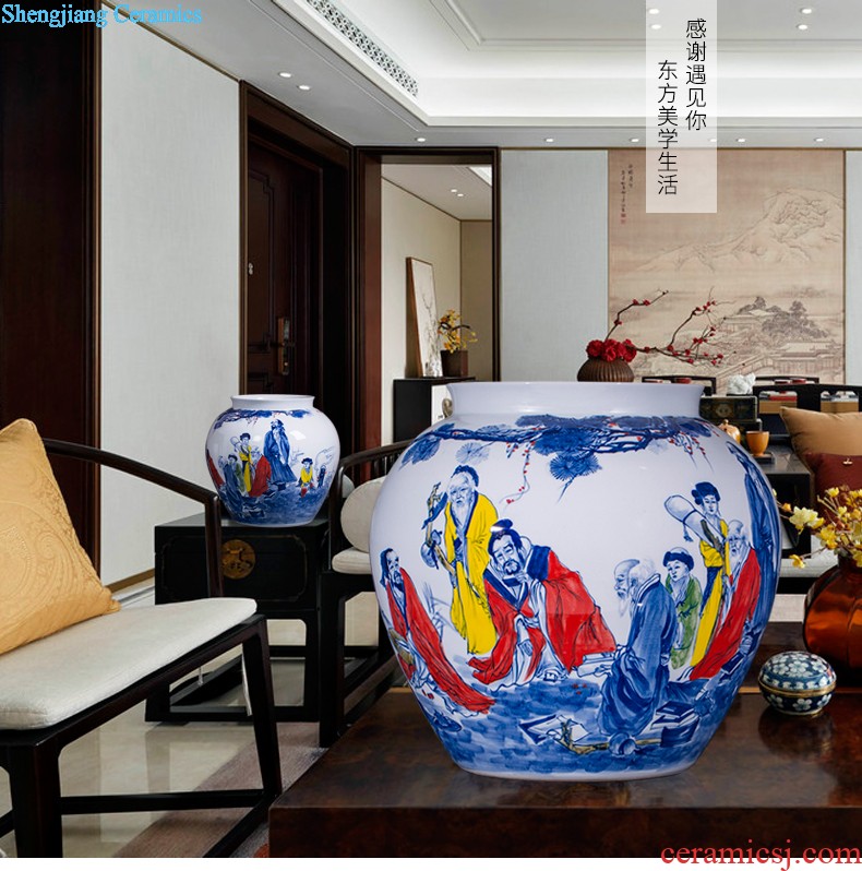 Jingdezhen ceramics decoration plate of Chinese style household act the role ofing is tasted the sitting room porch TV ark wine desktop furnishing articles