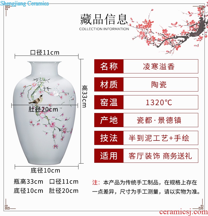 HC - 082 jingdezhen ceramics hand-painted peony of large vases, modern home sitting room decoration that occupy the home furnishing articles