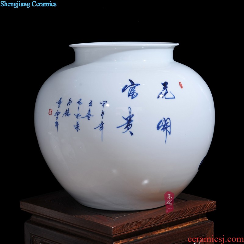 Jingdezhen ceramics hand-painted vases, flower arranging furnishing articles wind stream Home sitting room porch is decorated handicraft