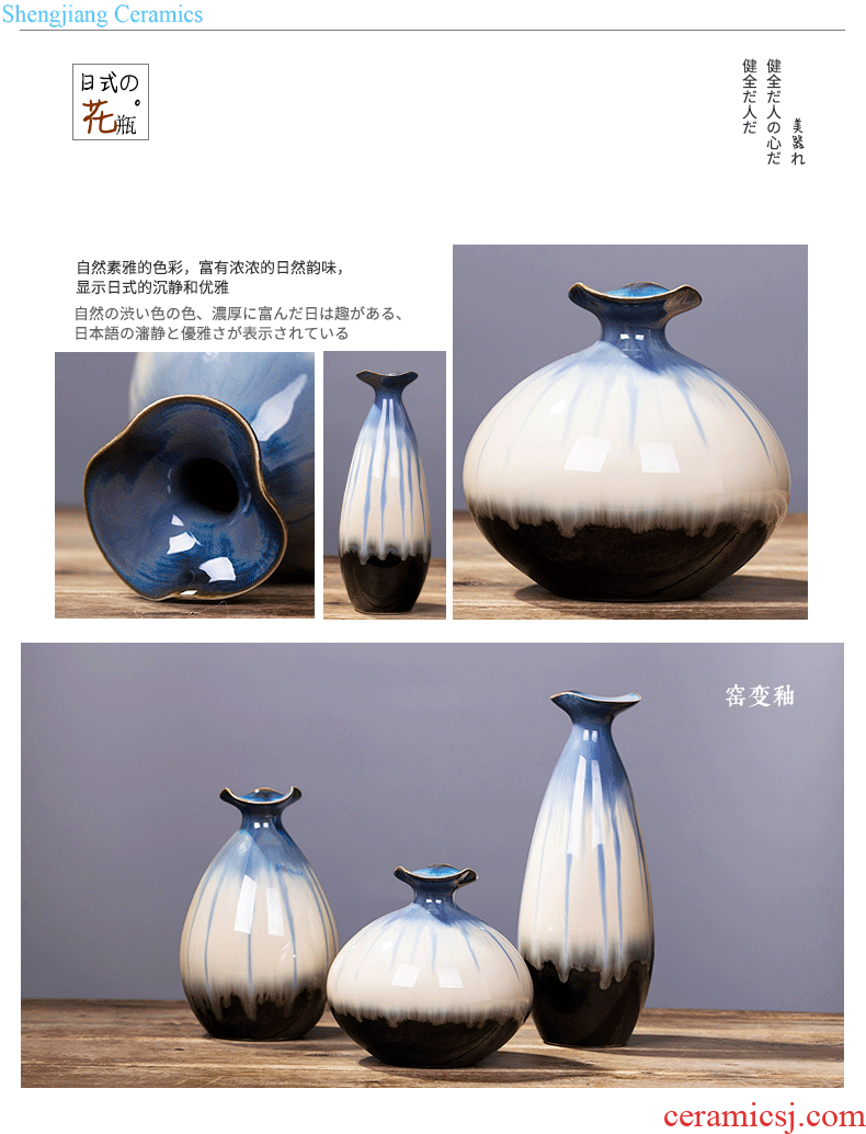 Jingdezhen ceramics vase furnishing articles of modern Chinese style household China red apple wine decoration decoration with cover