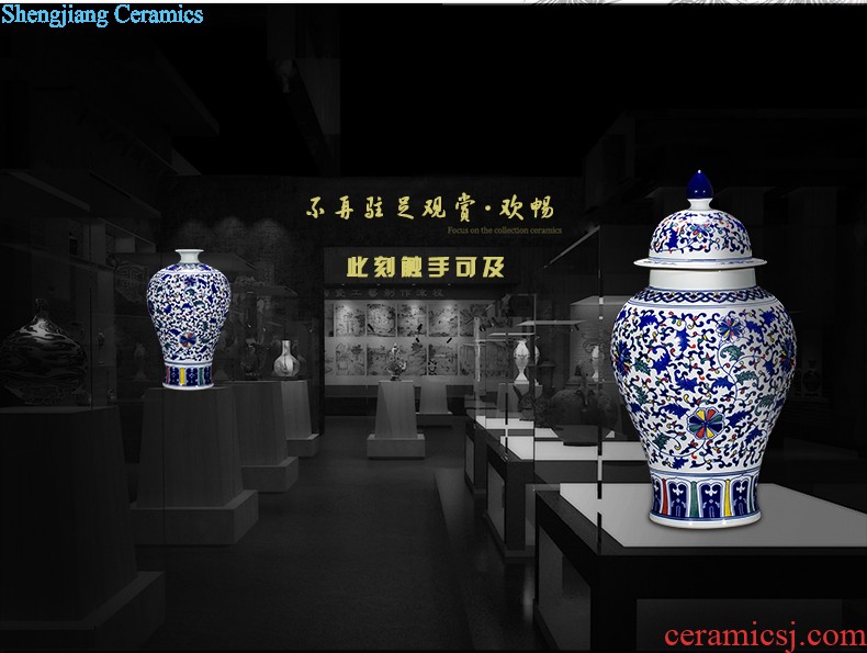 Jingdezhen ceramics famous hand-painted vases furnishing articles furnishing articles sabingga sukdun dergici jimbi Chinese style porch ark sitting room adornment