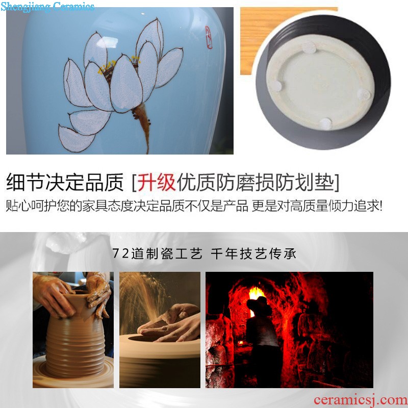 Jingdezhen ceramics furnishing articles imitation qing qianlong pastel colour like ear 18 arhats statue of vase household ornaments