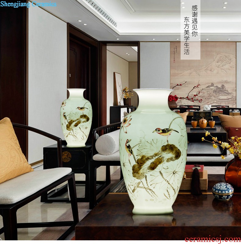 Famous master of jingdezhen ceramics hand-painted flower vase home sitting room porch TV ark adornment furnishing articles