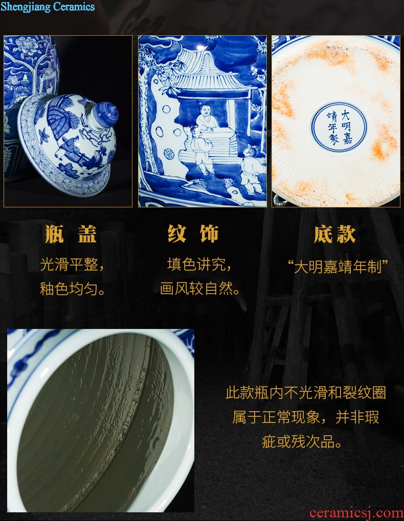 Jingdezhen ceramic hand-painted pastel vases, flower arranging furnishing articles Tong qu process household act the role ofing is tasted Chinese style the sitting room porch