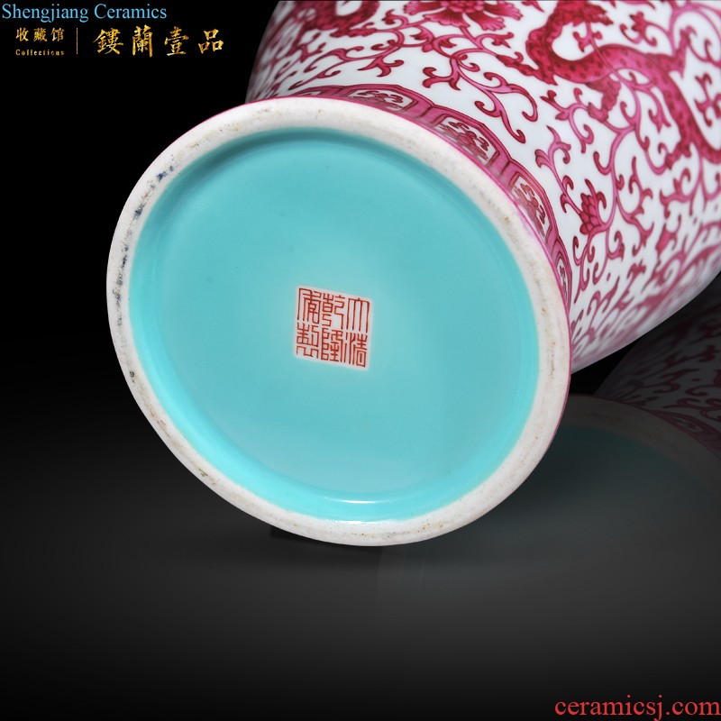 Jingdezhen imperial kiln chinaware archaize qing qianlong pastel spends set of gourd vases, sitting room adornment is placed