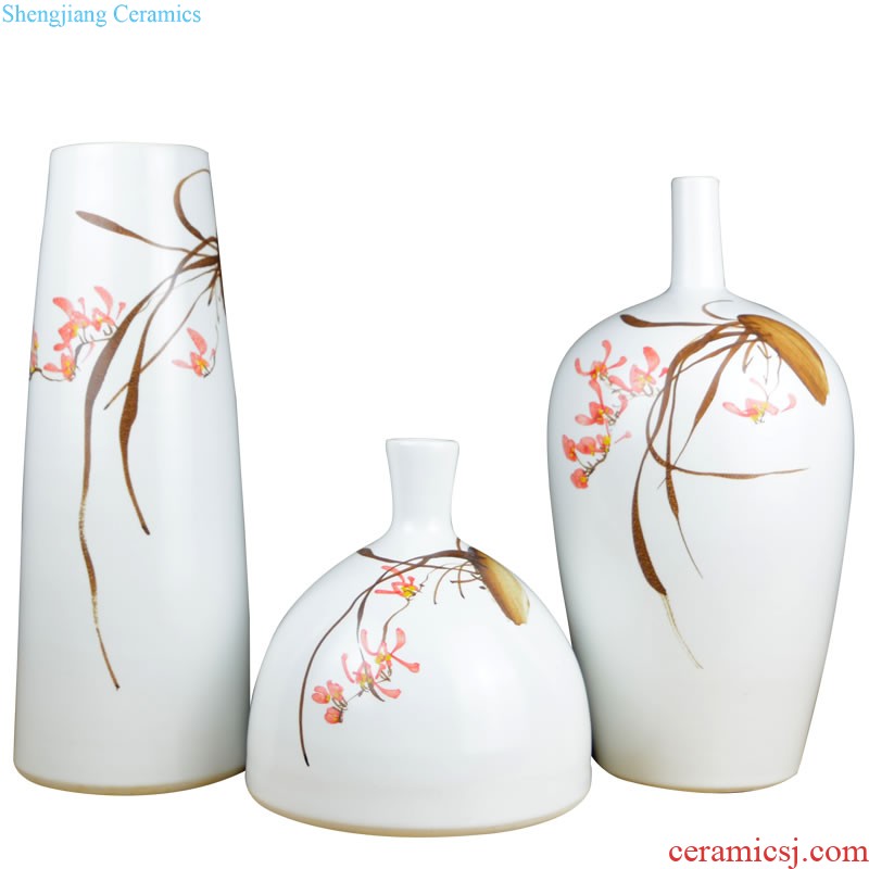 Jingdezhen ceramics hand-painted modern new Chinese vase flower arrangement sitting room home furnishing articles on your table