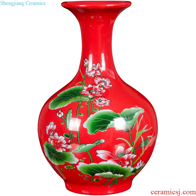 Jingdezhen chinaware paint hand-painted pu 'er tea pot with cover household seal storage tanks Chinese tea set size