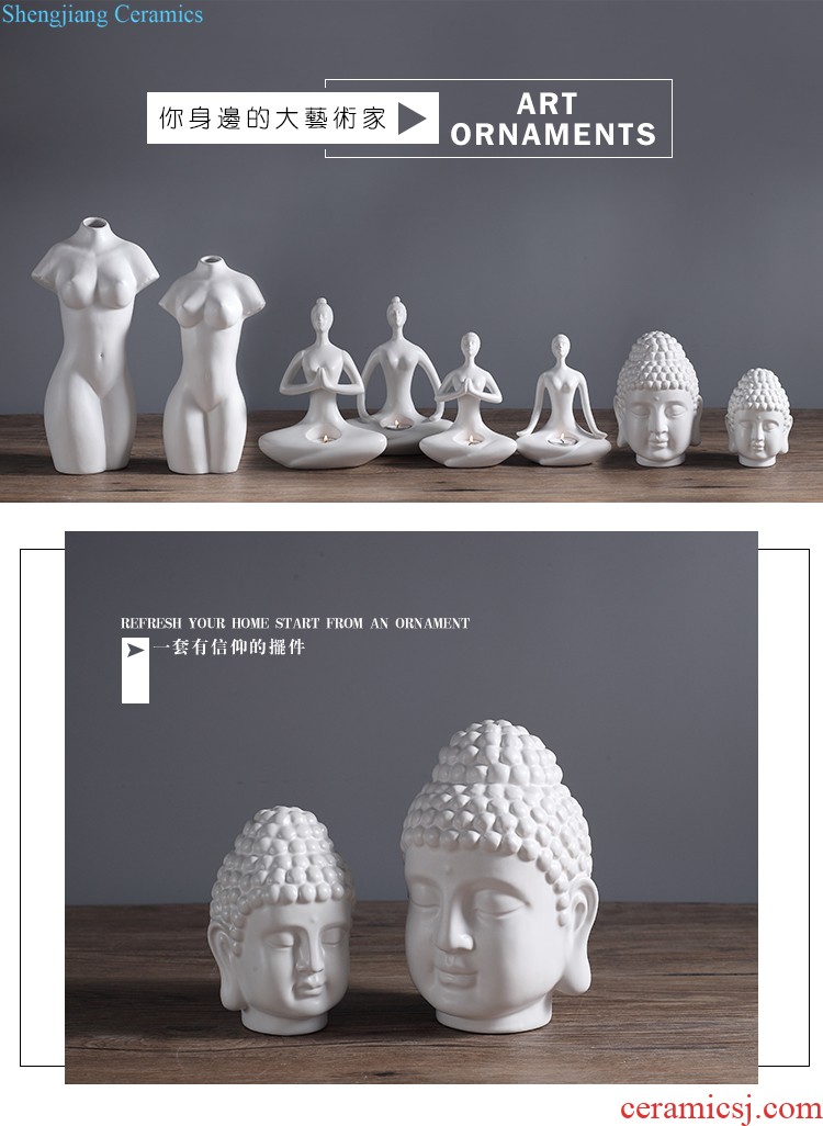 Zakka creative ceramic handicrafts object and white girlfriend married love gift couple furnishing articles