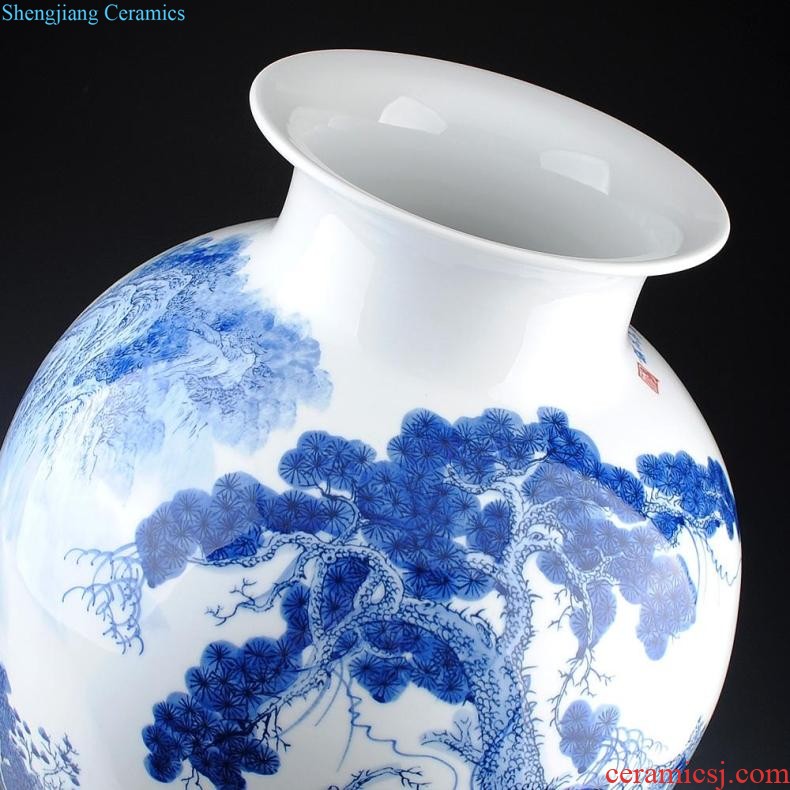 New Chinese style of jingdezhen ceramics of large vase household TV ark porch flower arrangement sitting room adornment is placed