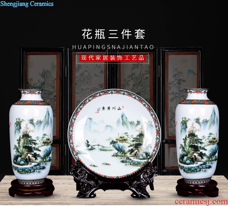 Antique blue-and-white porcelain yongzheng vases home sitting room adornment penjing collection jingdezhen ceramics process