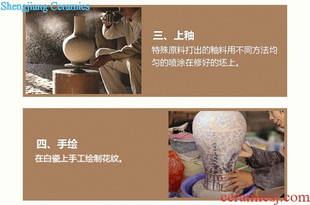 Jingdezhen ceramics China red every year more than the French vase wedding creative nnyy sitting room place decoration