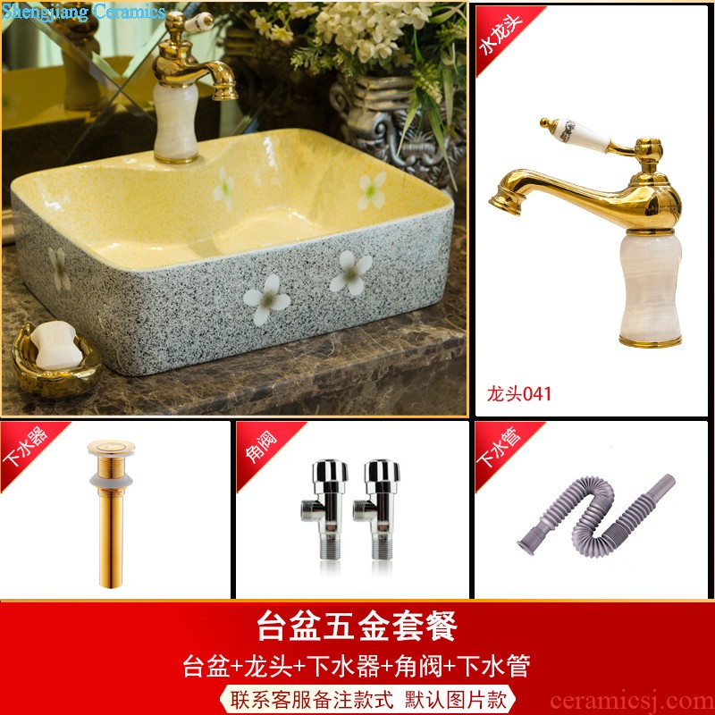 Koh larn neat square stage basin sink ceramic lavatory art to toilet stage basin of the basin that wash a face carved lobule