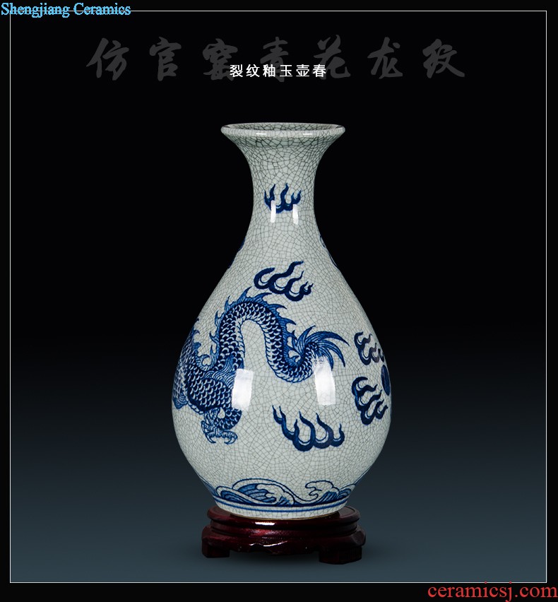 Jingdezhen ceramics POTS red apple storage tank is a thriving business place large sitting room adornment marriage