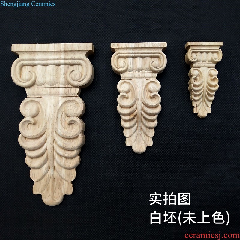 Angle of european-style solid wood flower small accessories line furniture of Chinese style wood carve patterns or designs on woodwork applique dongyang woodcarving flowers