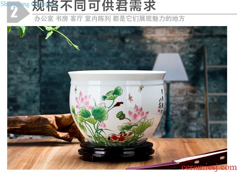 Bj7 merry Jingdezhen aquarium vase base High base