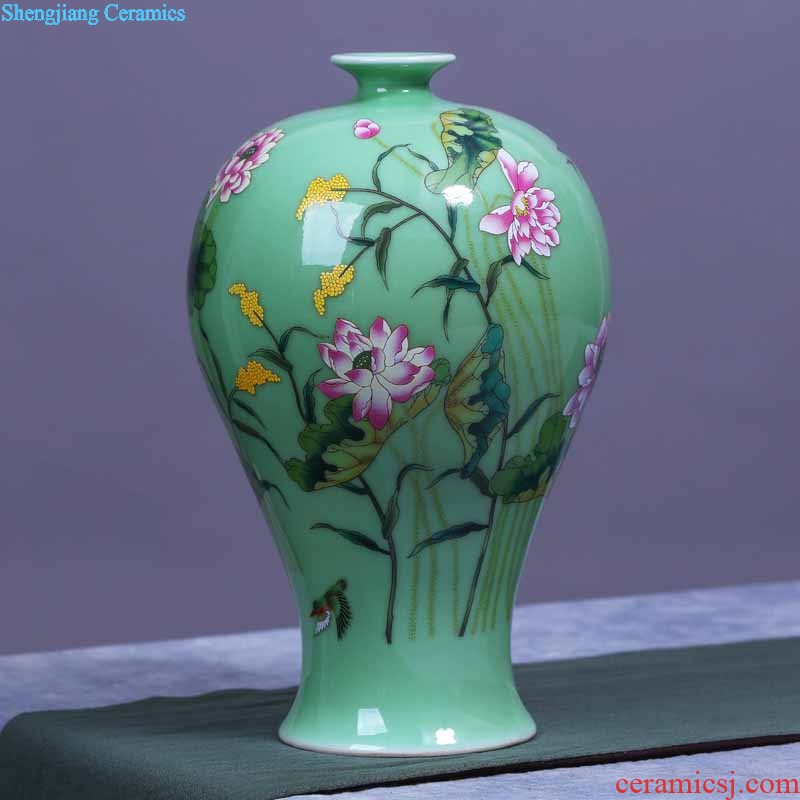 Jingdezhen ceramics vase Wang Yunxi hand painted blue and white porcelain example of nostalgia Contemporary sitting room handicraft furnishing articles