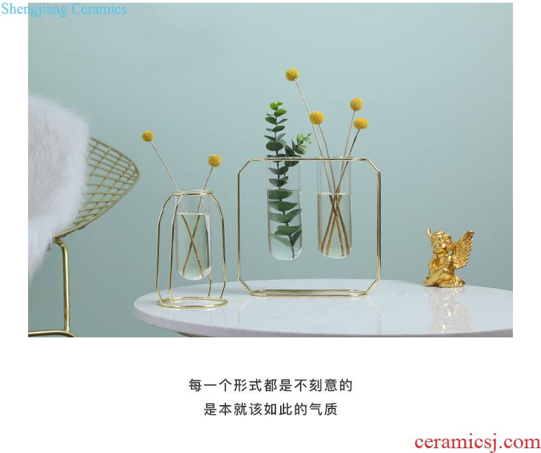 Nordic ceramic art element embryo vase furnishing articles TV ark simulation flower arranging flowers dried flowers contracted sitting room floret