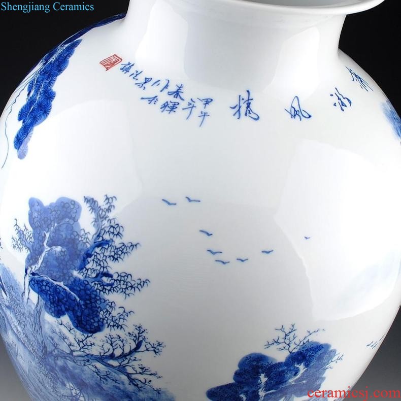 New Chinese style of jingdezhen ceramics of large vase household TV ark porch flower arrangement sitting room adornment is placed