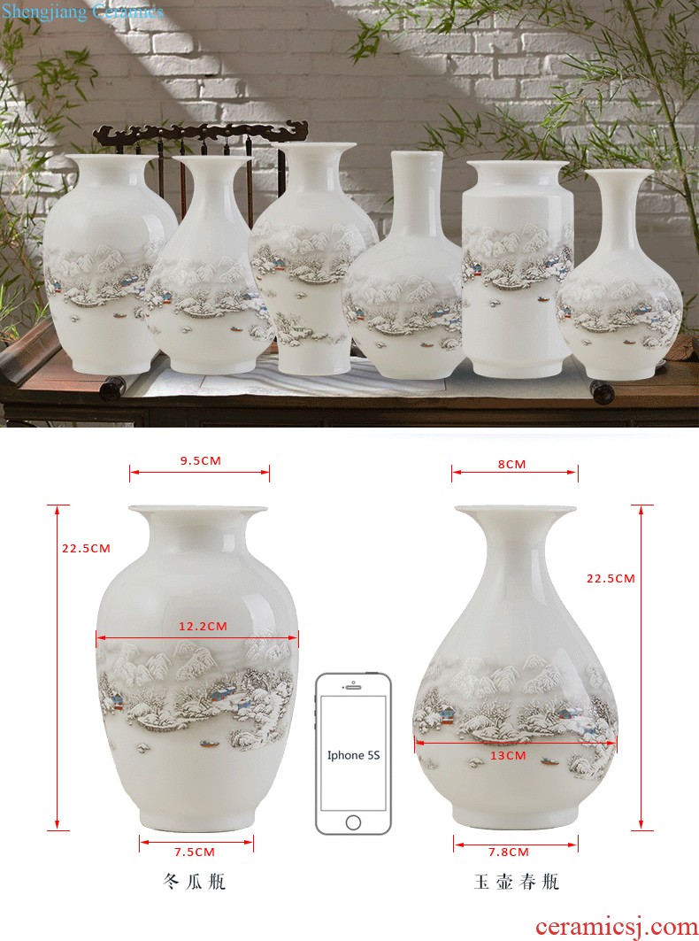 North European ceramic vase ins flamingos wind dried flowers hydroponics living room table flower arrangement home furnishing articles