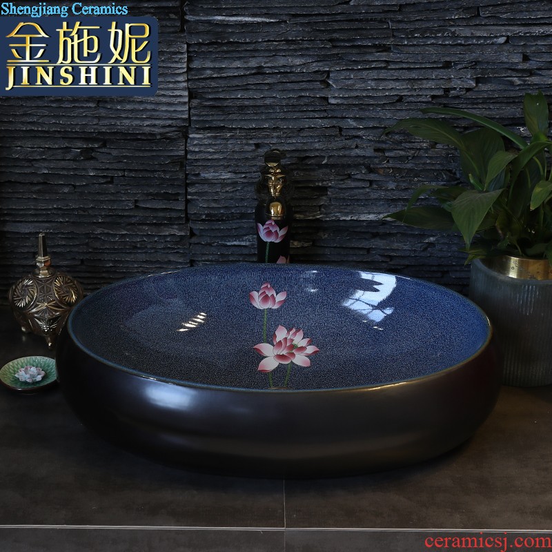 Oval table basin sink toilet lavatory ceramic face basin big size art basin of wash one household