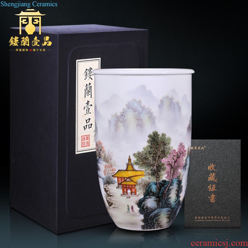 Jingdezhen ceramics archaize qianlong blue-and-white longfeng grain big gourd vases, Chinese style living room home decoration furnishing articles