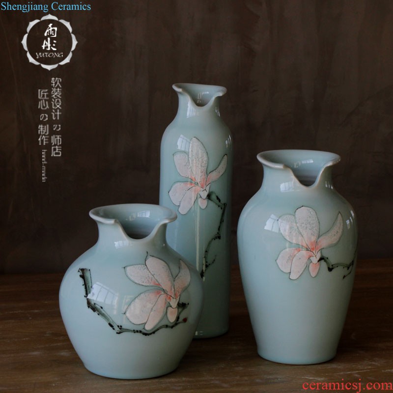 Rain tong home | jingdezhen ceramics Green landscape creative caddy household decoration porcelain