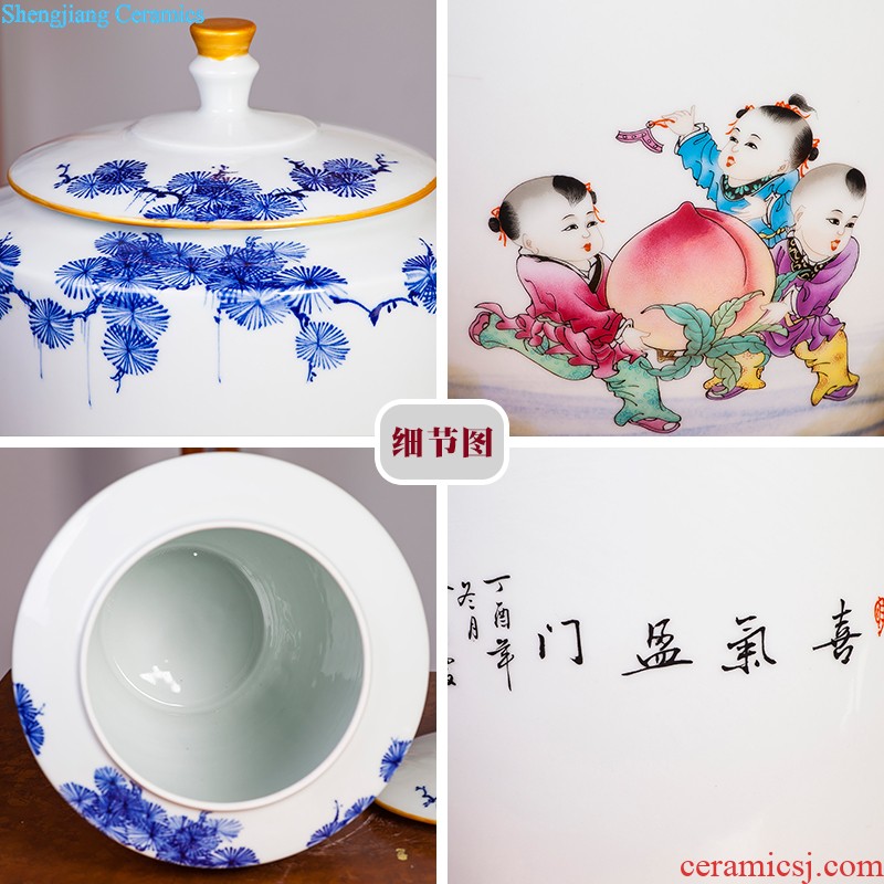 Jingdezhen ceramics kiln vase archaize creative Chinese style household adornment handicraft furnishing articles cb131 sitting room