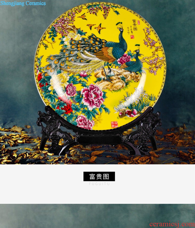 Jingdezhen ceramic powder enamel hand-painted landing big vase full sitting room adornment is placed and calligraphy calligraphy and painting cylinder cylinder