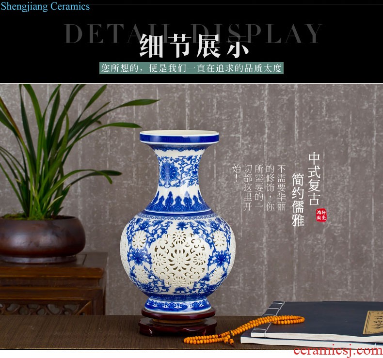 Jingdezhen ceramic vase furnishing articles porcelain vases, ceramic flower arranging flowers sitting room is contemporary and contracted household adornment