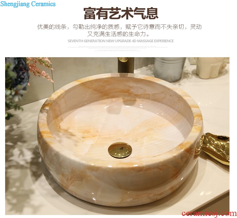 Koh larn, qi basin stage basin to art ceramic round the sink basin is the basin that wash a face wash one toilet