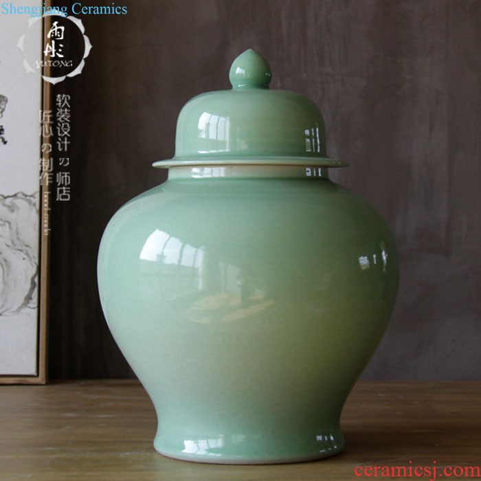 Rain tong home | jingdezhen ceramics gold-plated silver pot-bellied general tank storage tank manual home furnishing articles in the living room