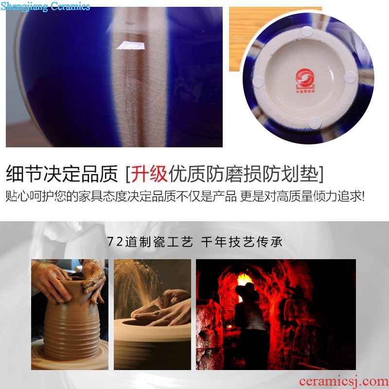 Jingdezhen ceramics furnishing articles imitation qing yongzheng jubilee ShouFuLu bottle vase of TV ark of Chinese style household decoration