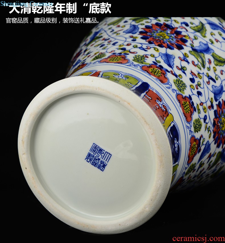 Jingdezhen ceramic hand-painted vases furnishing articles celebrity master new Chinese style household act the role ofing is tasted the sitting room porch place by hand