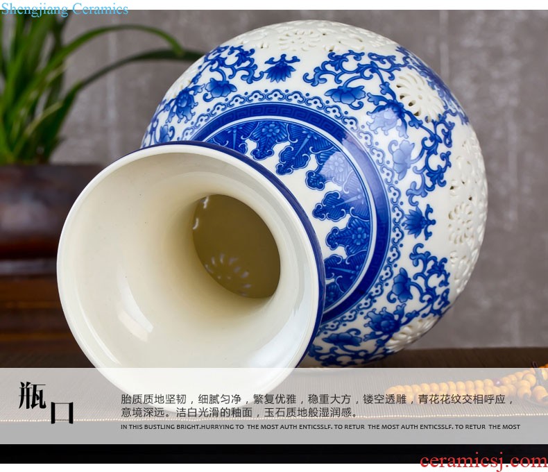 Jingdezhen ceramic vase furnishing articles porcelain vases, ceramic flower arranging flowers sitting room is contemporary and contracted household adornment