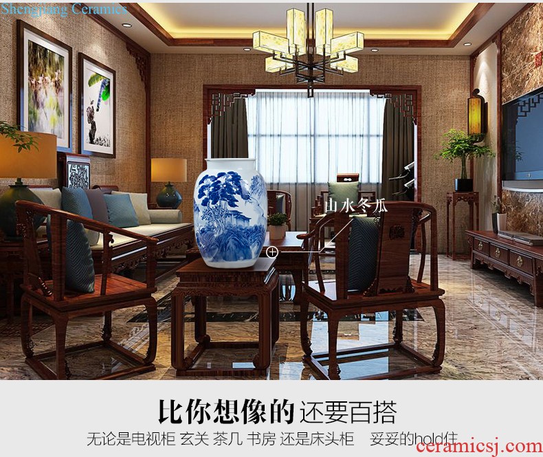 Jingdezhen porcelain of large vases, ceramic furnishing articles hand-painted new Chinese flower arranging large sitting room adornment ornament