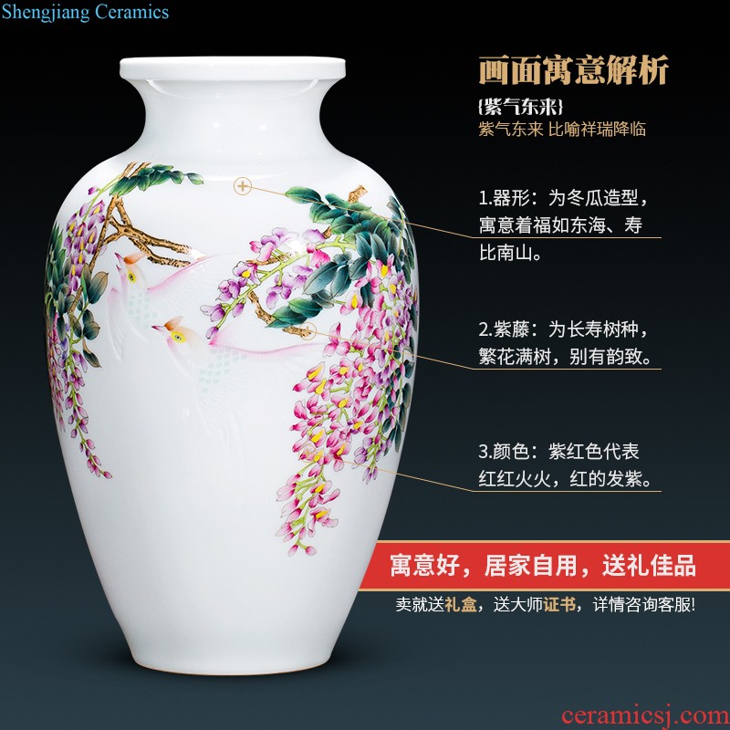 Cb122 jingdezhen ceramics floret bottle of flower arrangement of Chinese style home sitting room adornment ark TV ark furnishing articles