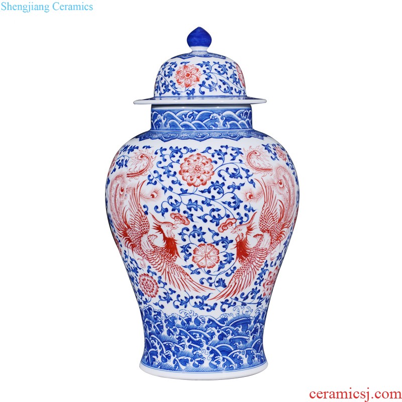 Jingdezhen ceramics imitation qing qianlong youligong sweet vase on the living room and home decoration collection furnishing articles