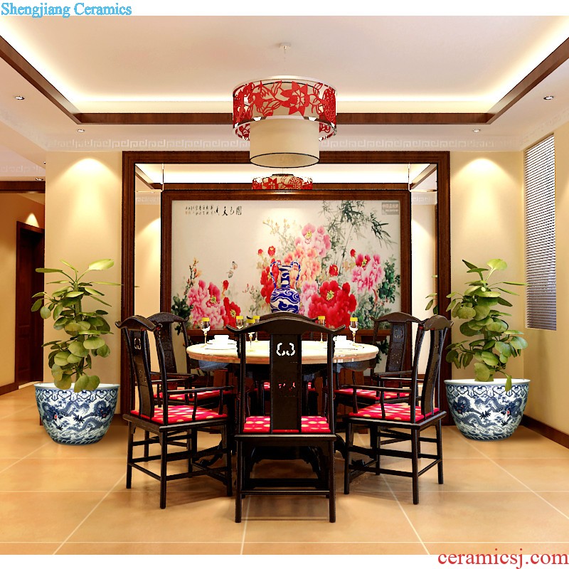 Jingdezhen ceramics zen three-piece floret bottle of flower arrangement, sitting room of Chinese style household decorations crafts