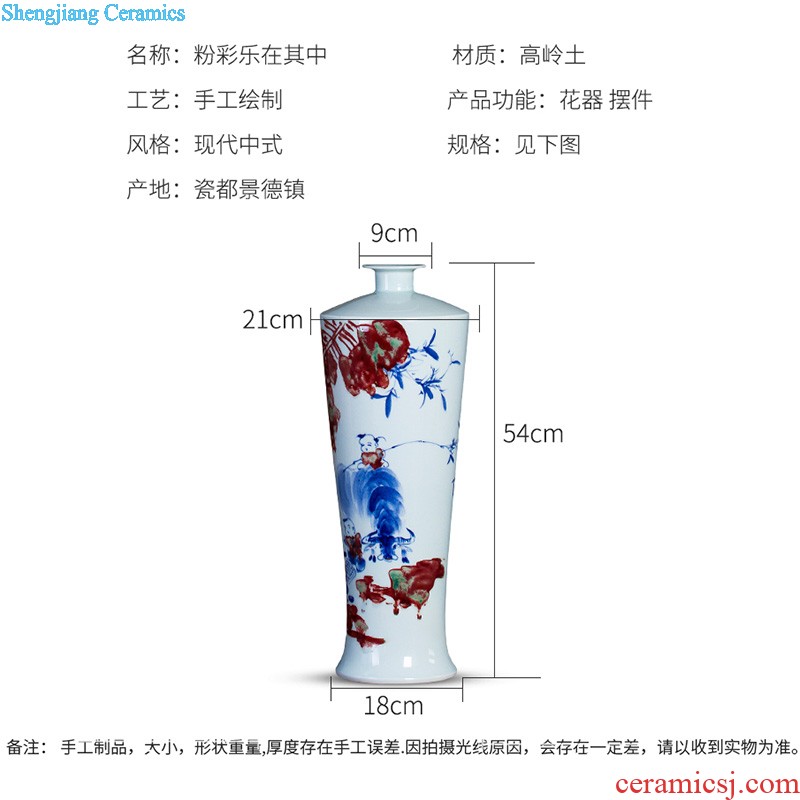 E014 sign on the submission of jingdezhen ceramics anaglyph antique calligraphy of large vase furnishing articles archaize office