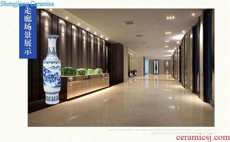 Jingdezhen ceramics has a long history in the masters hand draw the French blue and white porcelain vase sitting room hotel decoration furnishing articles