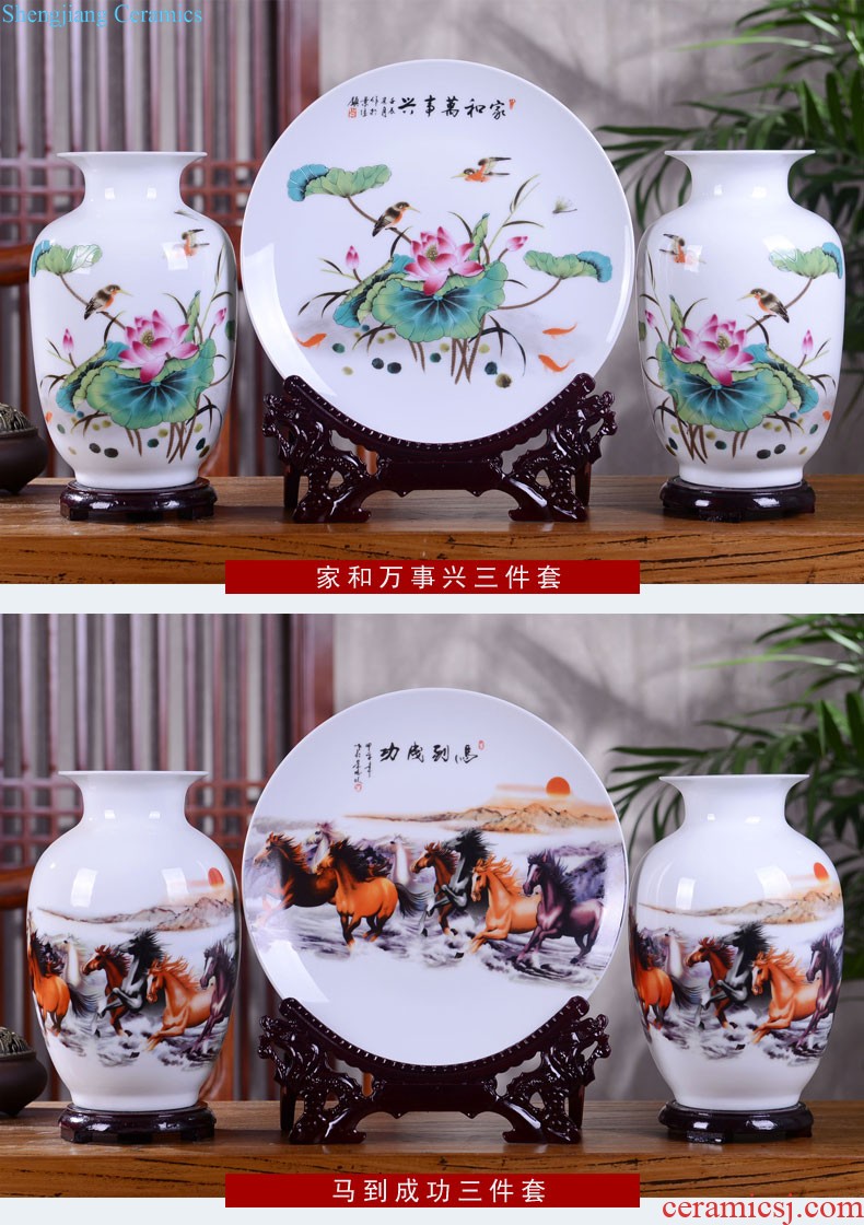 Blue and white porcelain vase furnishing articles sitting room flower arranging Chinese jingdezhen ceramics hand-painted antique porcelain home decoration