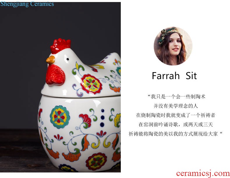 Jingdezhen manual Chinese rural study classical bedroom home dress and sit stool hand-painted ceramic drum stool flowers