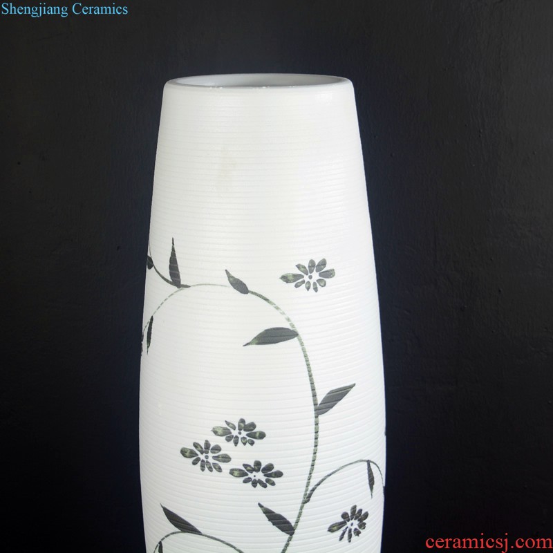 Jingdezhen ceramics medium snow fishtail vase flower arrangement sitting room decoration handicraft furnishing articles at home