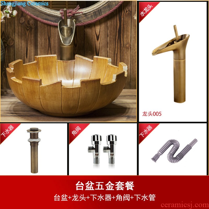 Koh larn, qi Increase the stage basin ceramic toilet lavabo that defend bath lavatory art sea thread circle