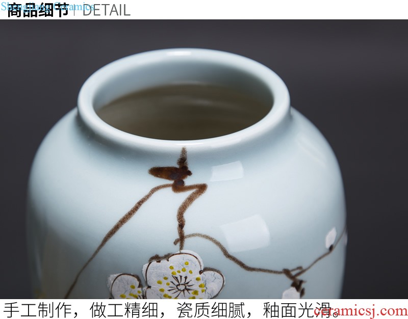 Jingdezhen ceramics The quartet lucky bamboo vase The living room table decoration flower art handicraft furnishing articles