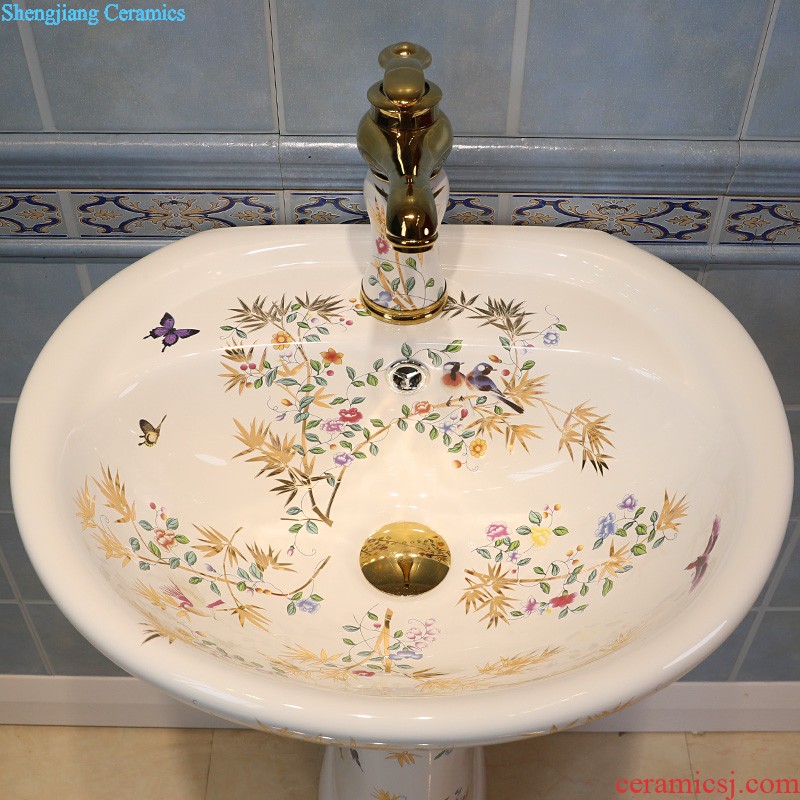 Gold cellnique european-style balcony one-piece toilet ceramic basin stage basin sinks modern basin that wash a face to wash your hands