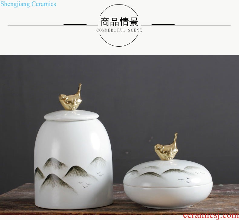 High temperature manual thick continental six edge stool jingdezhen ceramic stool gold-plated hand-painted dressing change stool drum shoe block